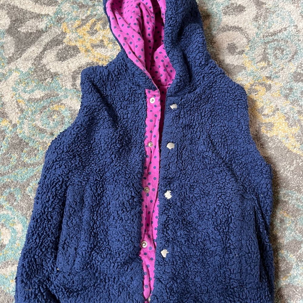 Navy fleece Mini Boden vest